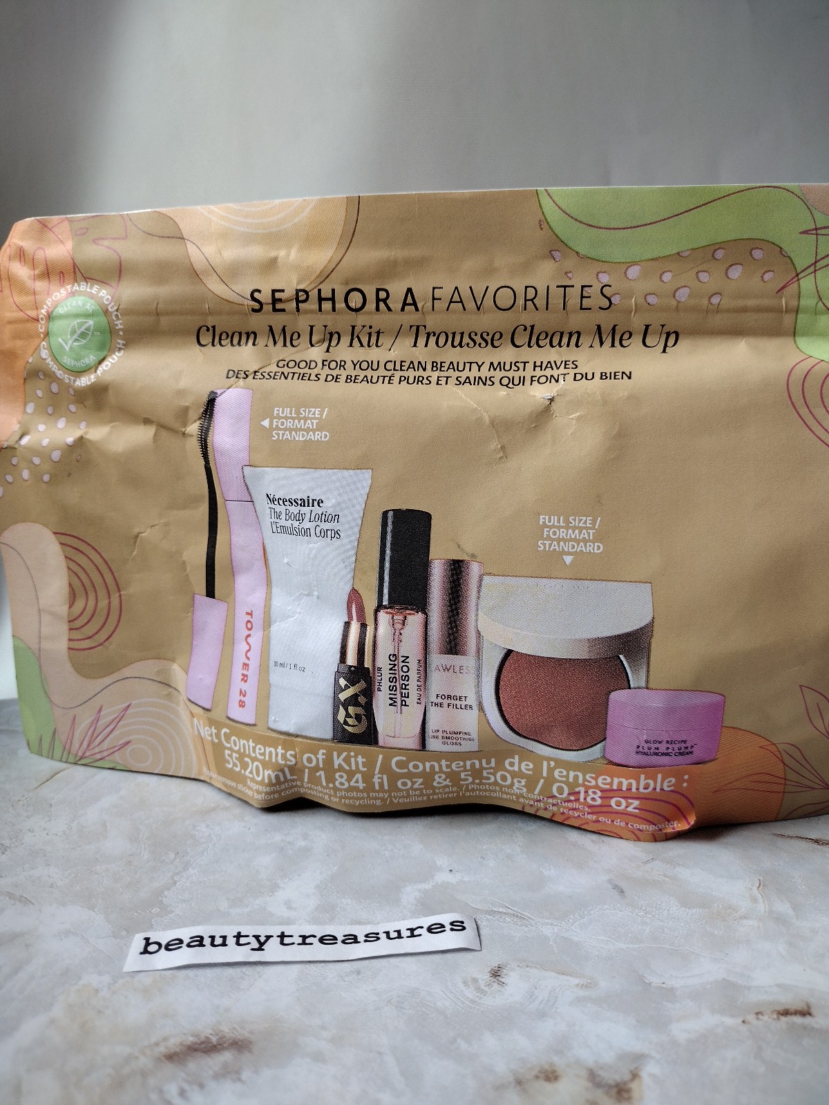 New/sealed Sephora Clean Me Up Beauty Set Lawless/GXVE/Phlur/Rose Inc/Tower28