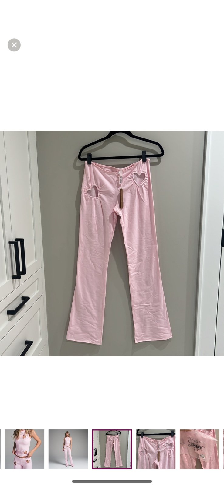 Skims pink heart pants SIZE M