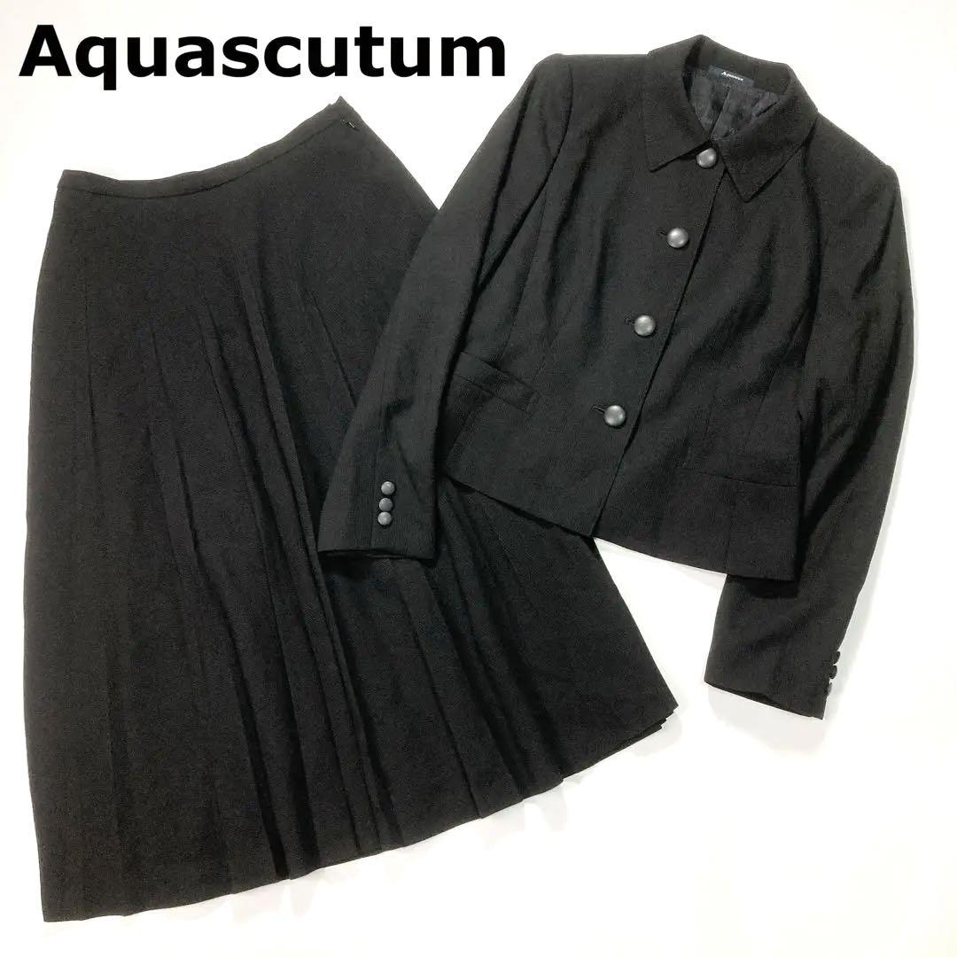 Aquascutum Suit Skirt Suit Black Formal 6S