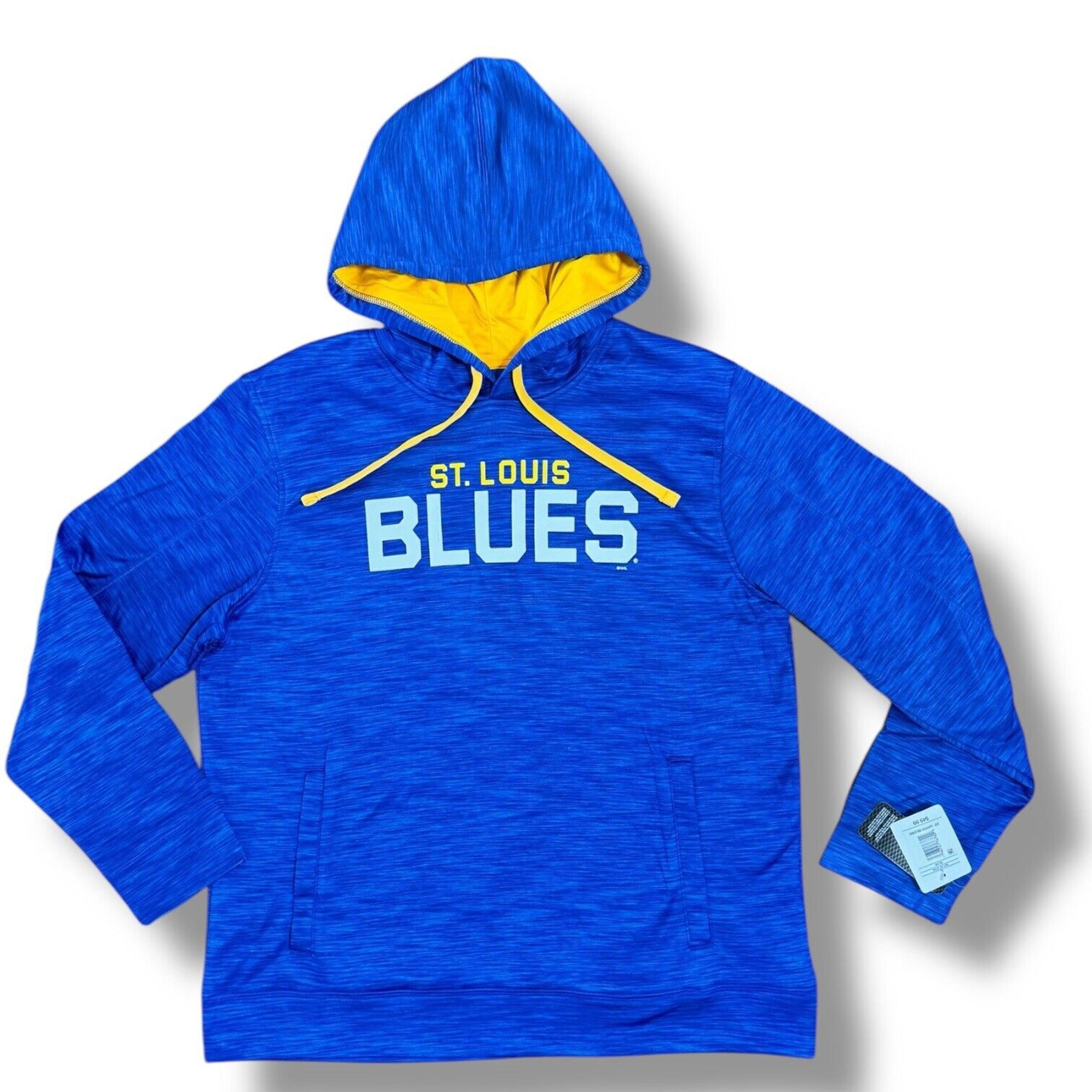 NHL St. Louis Blues Men's Poly Hooded Hockey Sweatshirt - Large - Hoody