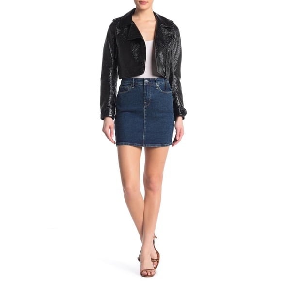 GOOD AMERICAN Denim Classic Mini Skirt