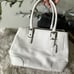 Coach Womens White Legacy Hampton Leather Purse Shoulder Handbag