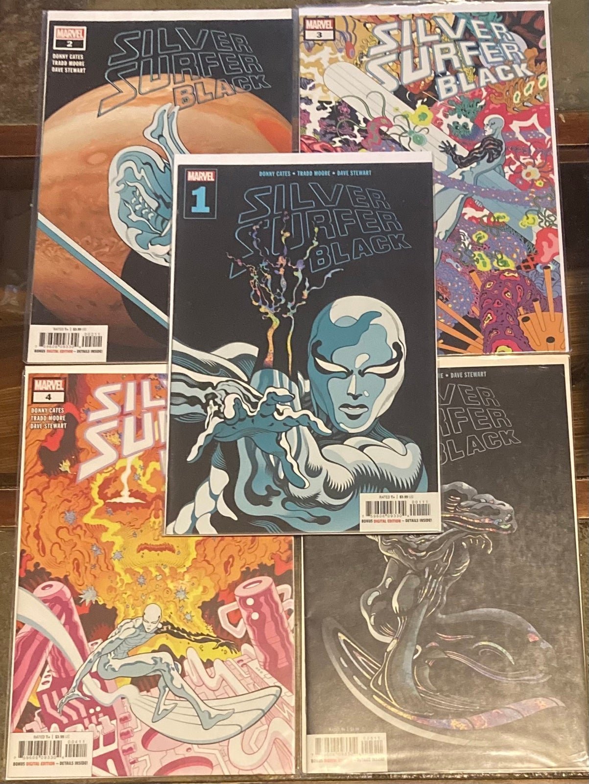 Silver Surfer Black 1 2 3 4 5 Marvel 2019 Donny Cates Tradd Moore Complete