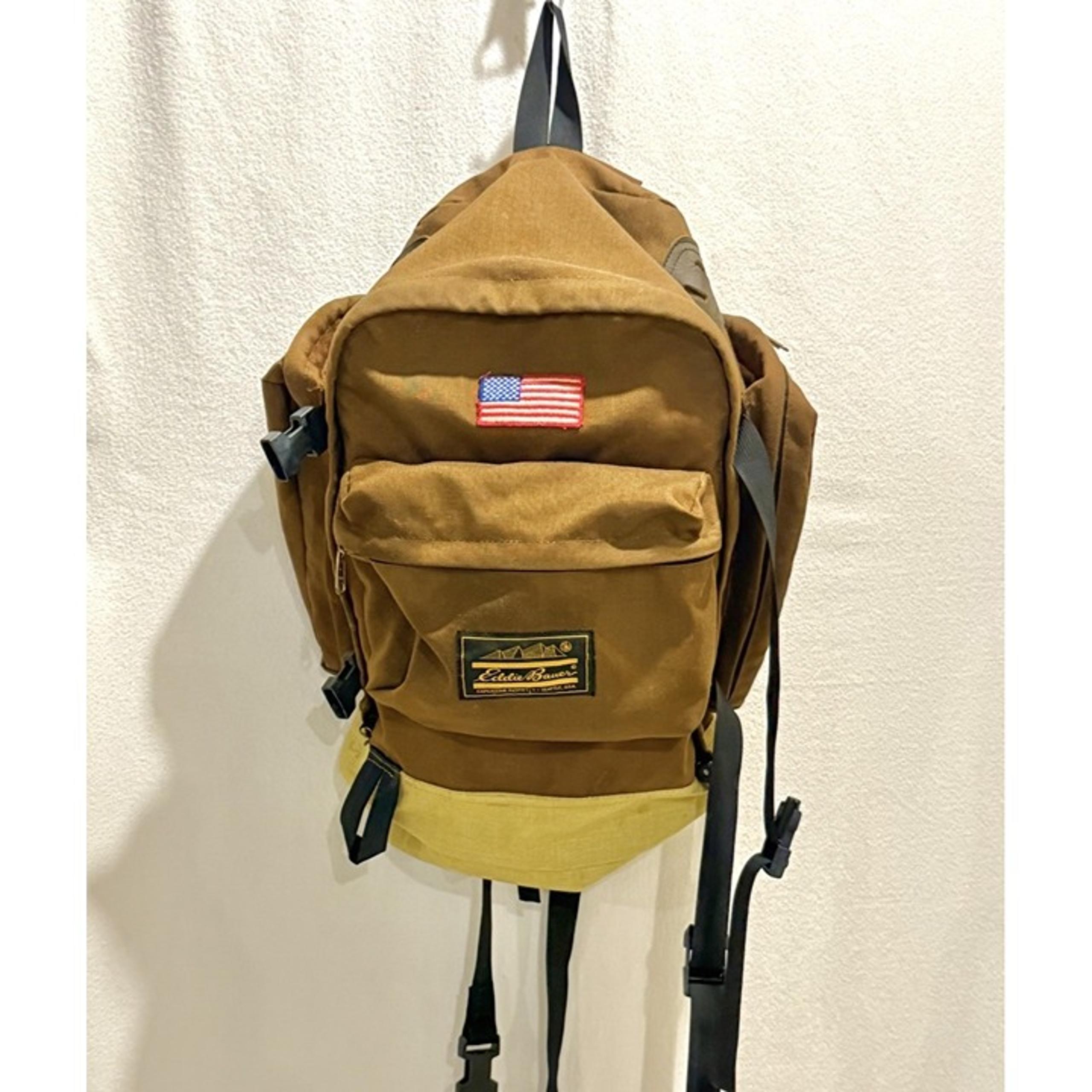 Eddie Bauer Vintage Backpack/Nylon Brown Good Pre Owned Condition