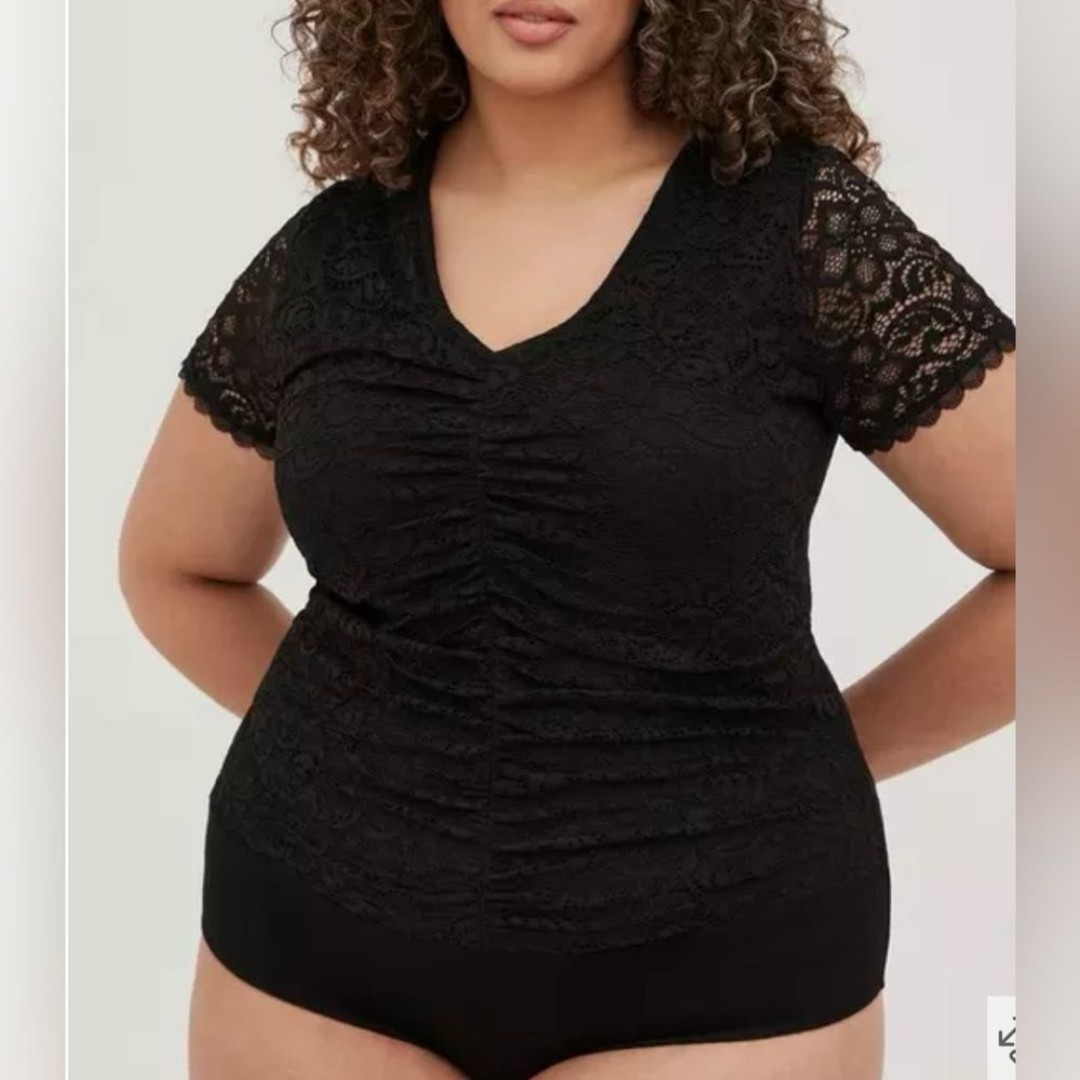Torrid Size Large Black Lace Bodysuit NEW