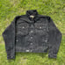 Vintage 90s Harley Davidson Black Studded Denim Jean Jacket Embroidered Patch
