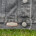 Vintage 90s Harley Davidson Black Studded Denim Jean Jacket Embroidered Patch