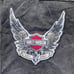 Vintage 90s Harley Davidson Black Studded Denim Jean Jacket Embroidered Patch
