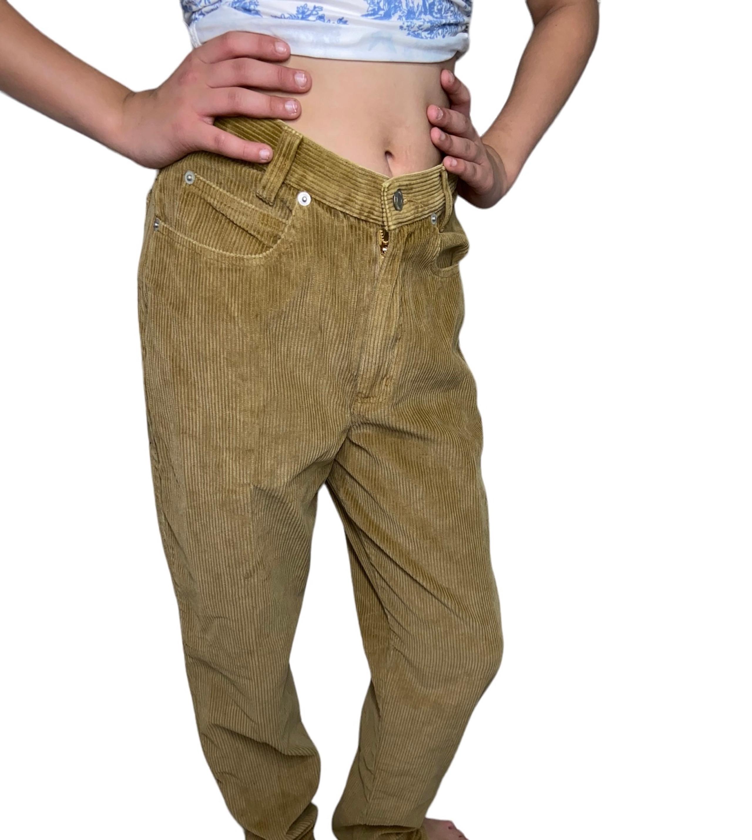 Vintage 7/8 Bass Jeans GH Bass & Company Corduroy Pants Womens Brown Tan