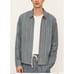 Vince Uneven Stripe Full Zip Hemp Shirt Jacket NWT Size Large