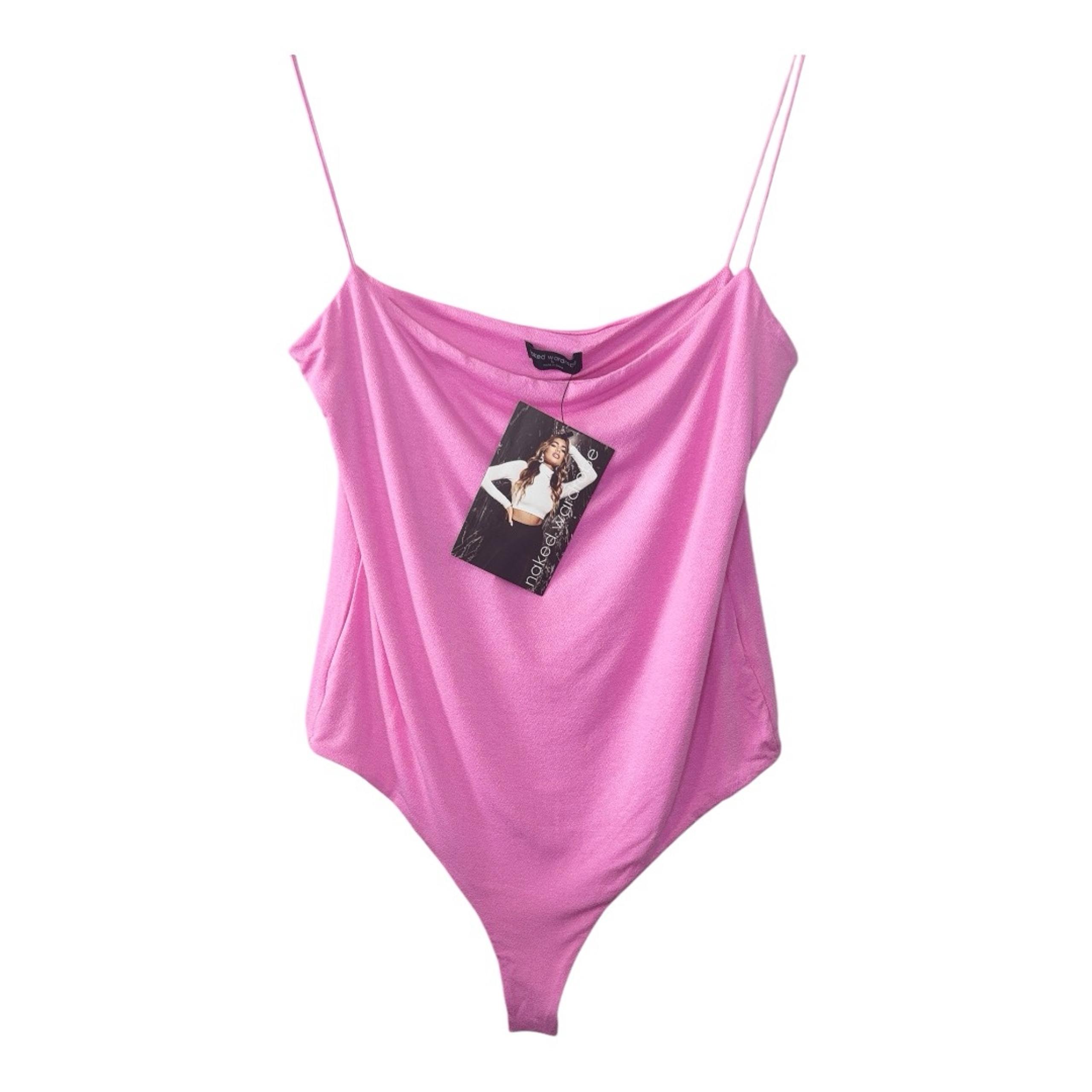 Naked Wardrobe Women's Pink Bodysuit Size 1X