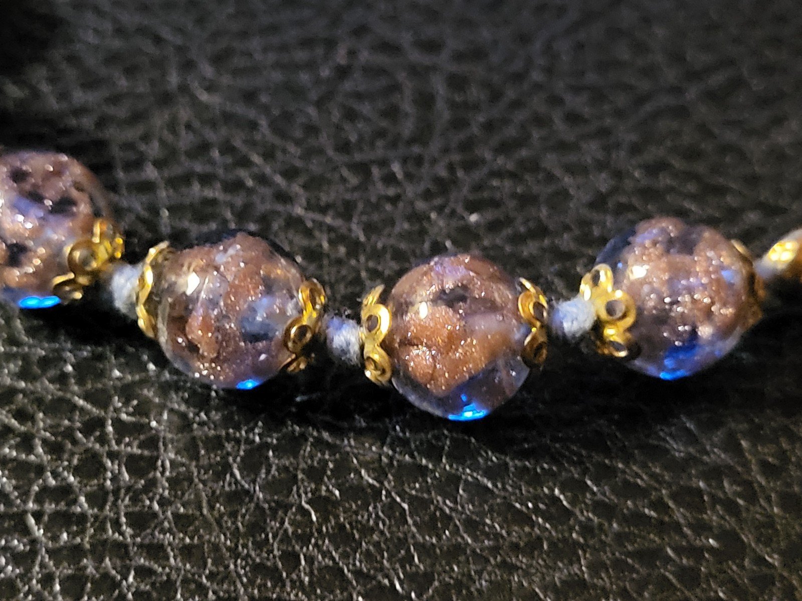MURANO GLASS BEAD STUNNING ITALY BRACELET. RARE.