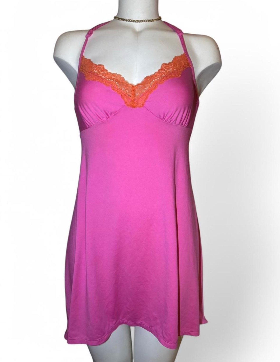 Vintage Lace Trim Slip Dress