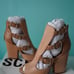 Schutz Celena Leather Caged Peep Toe Size 8