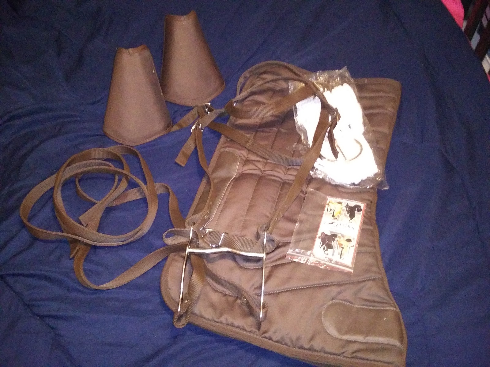 4pc. Tahoe Tack Canvas Saddle Pad, Headstall,Bit& Reins Set