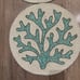 Set of 4 placemats tropical theme turtle seaweed 15” beaded Coastal Collection