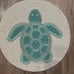 Set of 4 placemats tropical theme turtle seaweed 15” beaded Coastal Collection