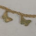 Gold Plated Butterfly Charm Bracelet