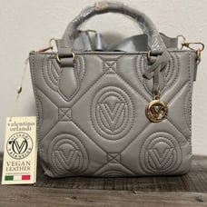 NWT Valentino Orlandi Top Handle V Logo Quilted Bag Pendant & Signature Strap