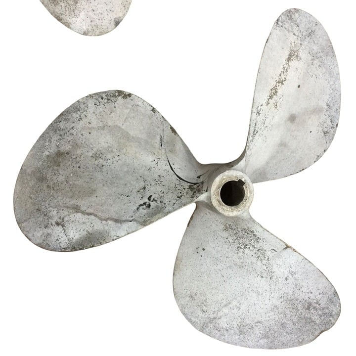 1- Vintage Aluminum 3 Blade Boat Propeller Preowned Condition