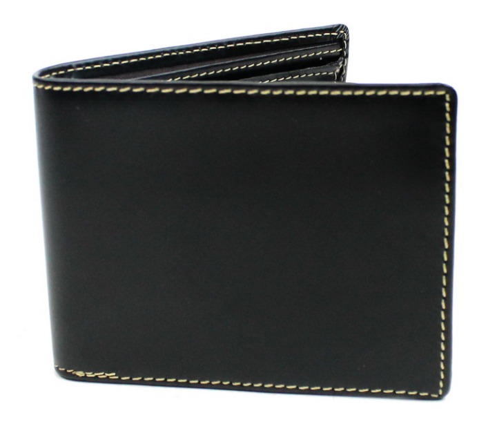 Full Grain Leather Cowhide Classic Wallet A102BLK