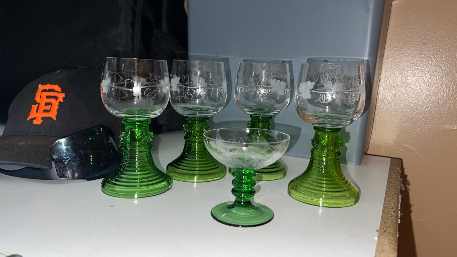 Vintage Roemer German Wine Glasses