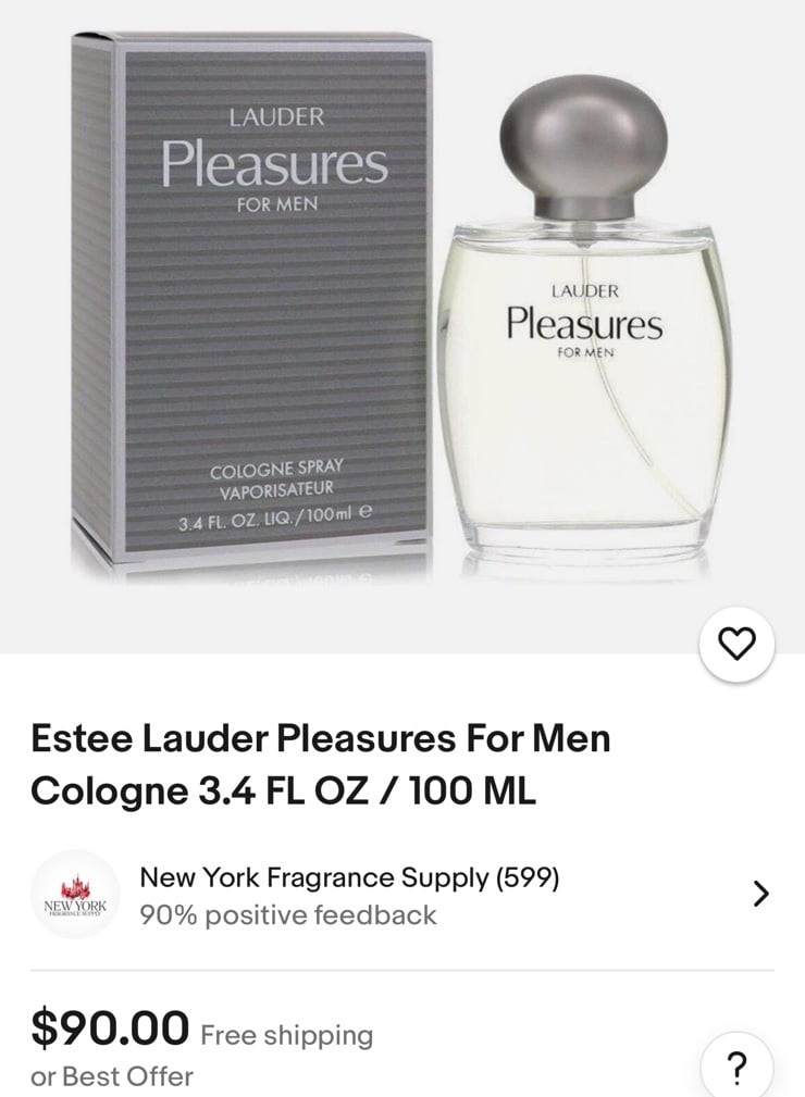 Estee Lauder Pleasures For Men Cologne 3.4 FL OZ / 100 ML (sealed)