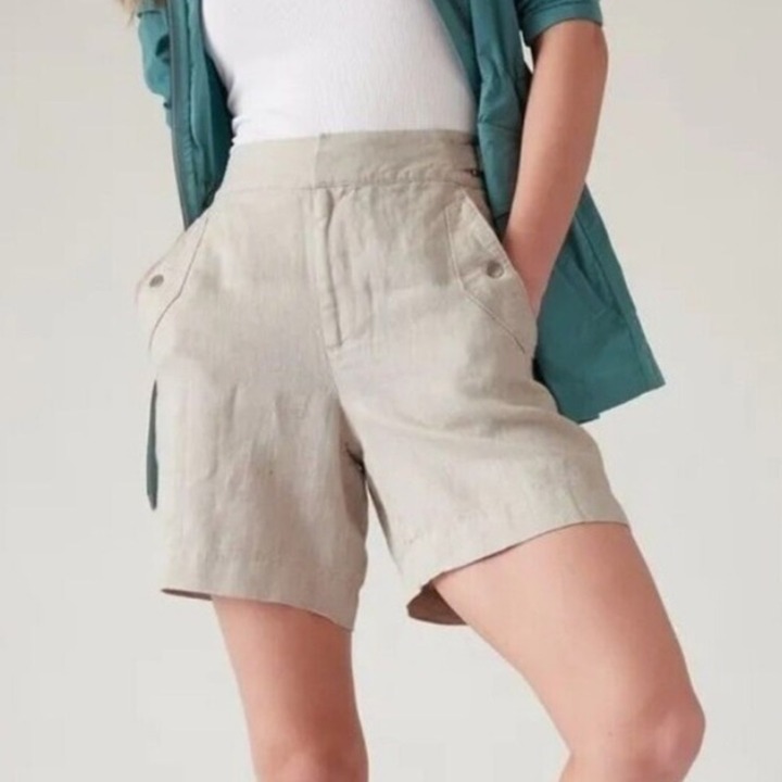 Athleta Voyager Linen Shorts. Size 0. New With Tags.