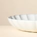 98 oz Scalloped Edge Stoneware Shallow Serving Bowl Cream - Hearth & Hand™