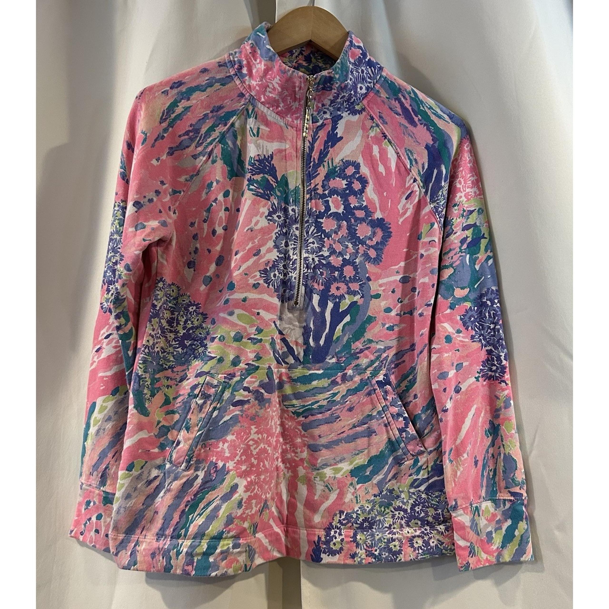 Lilly Pulitzer UPF 50+ Skipper Popover Women's Size Small 1/4 Zip L/S Pullover