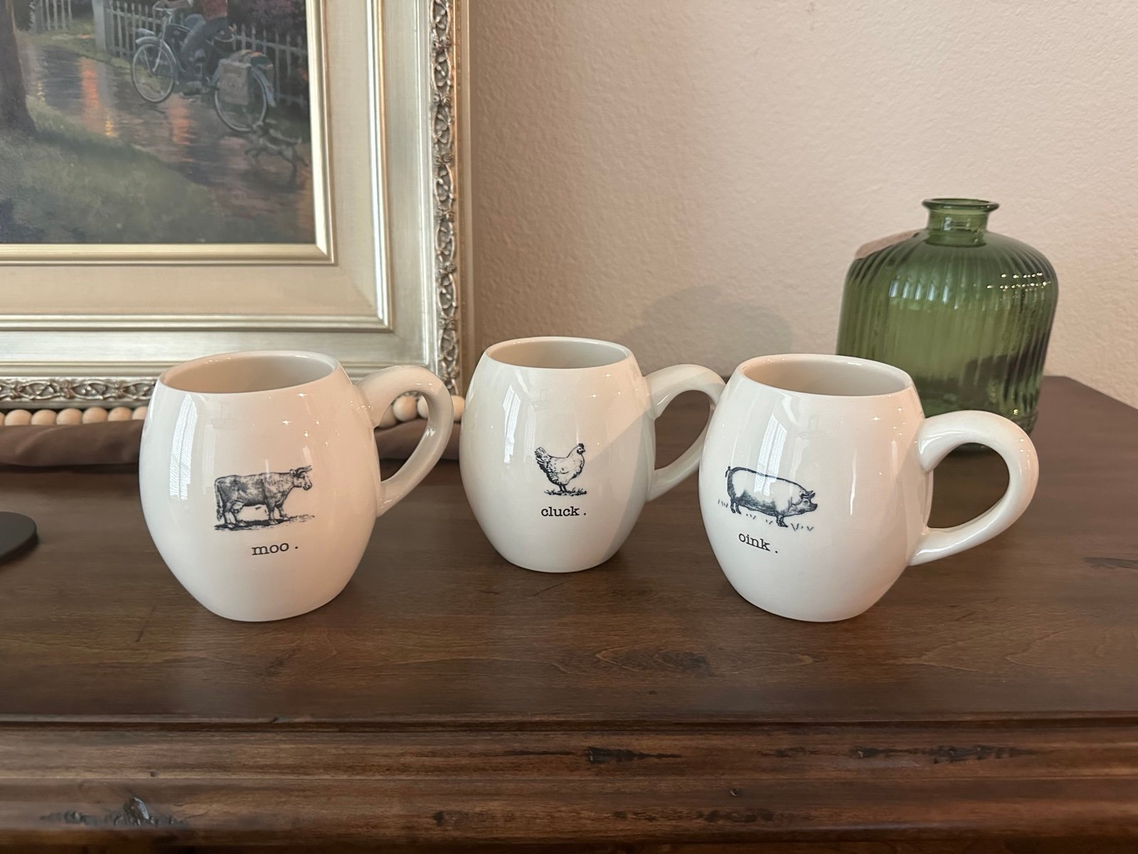 Rae Dunn farm line mugs