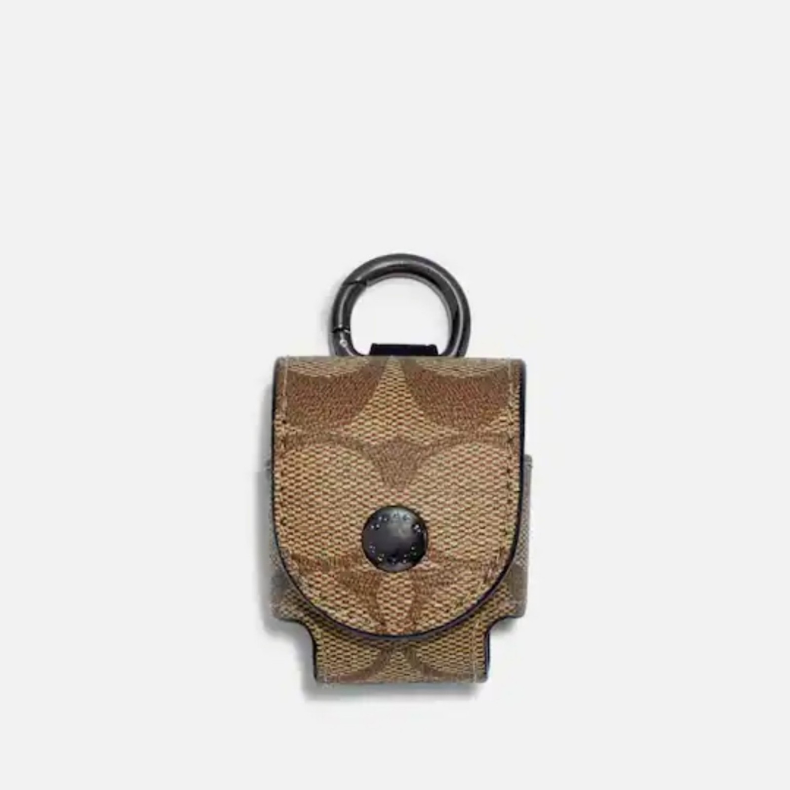 Wireless Earbud Case Bag Charm In Signature Canvas