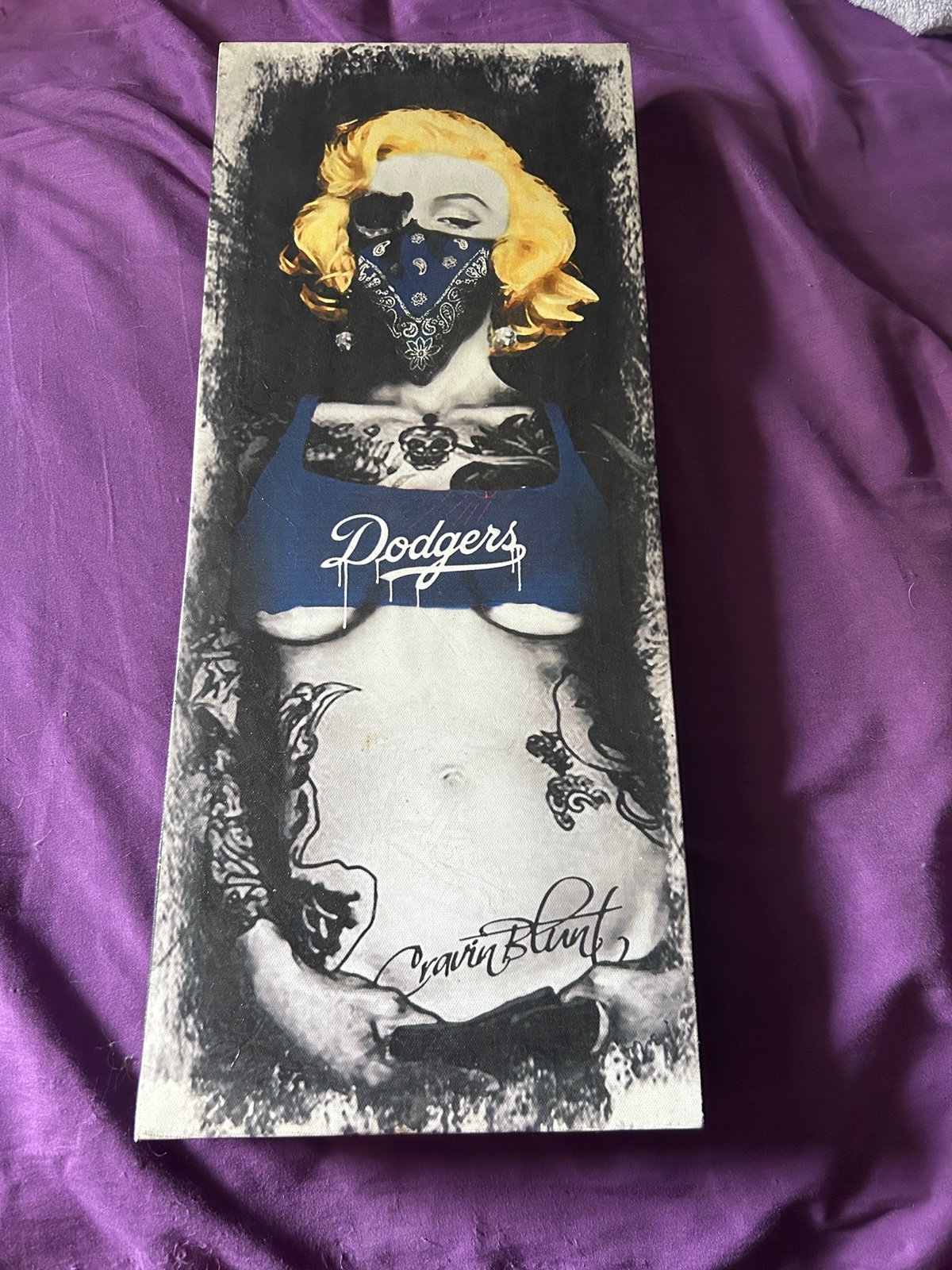 Marylin Monroe Dodgers Urban Canvas Art