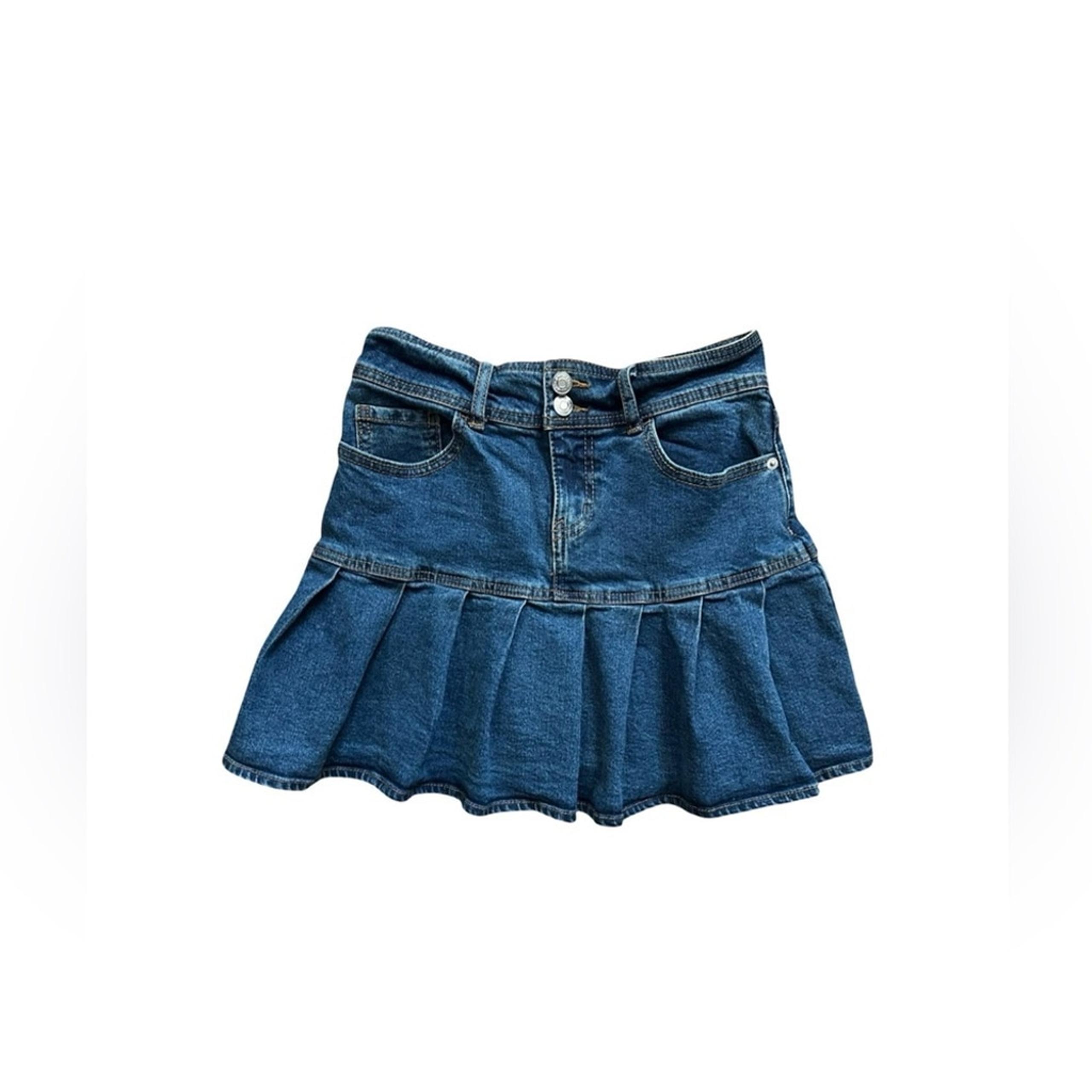 Wild Fable DENIM SKATER SKIRT BLUE A-Line Full Women Size 4