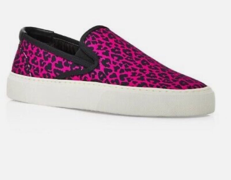Saint Laurent Venice Leopard-Print Laceless Sneakers Size 41 New with Box