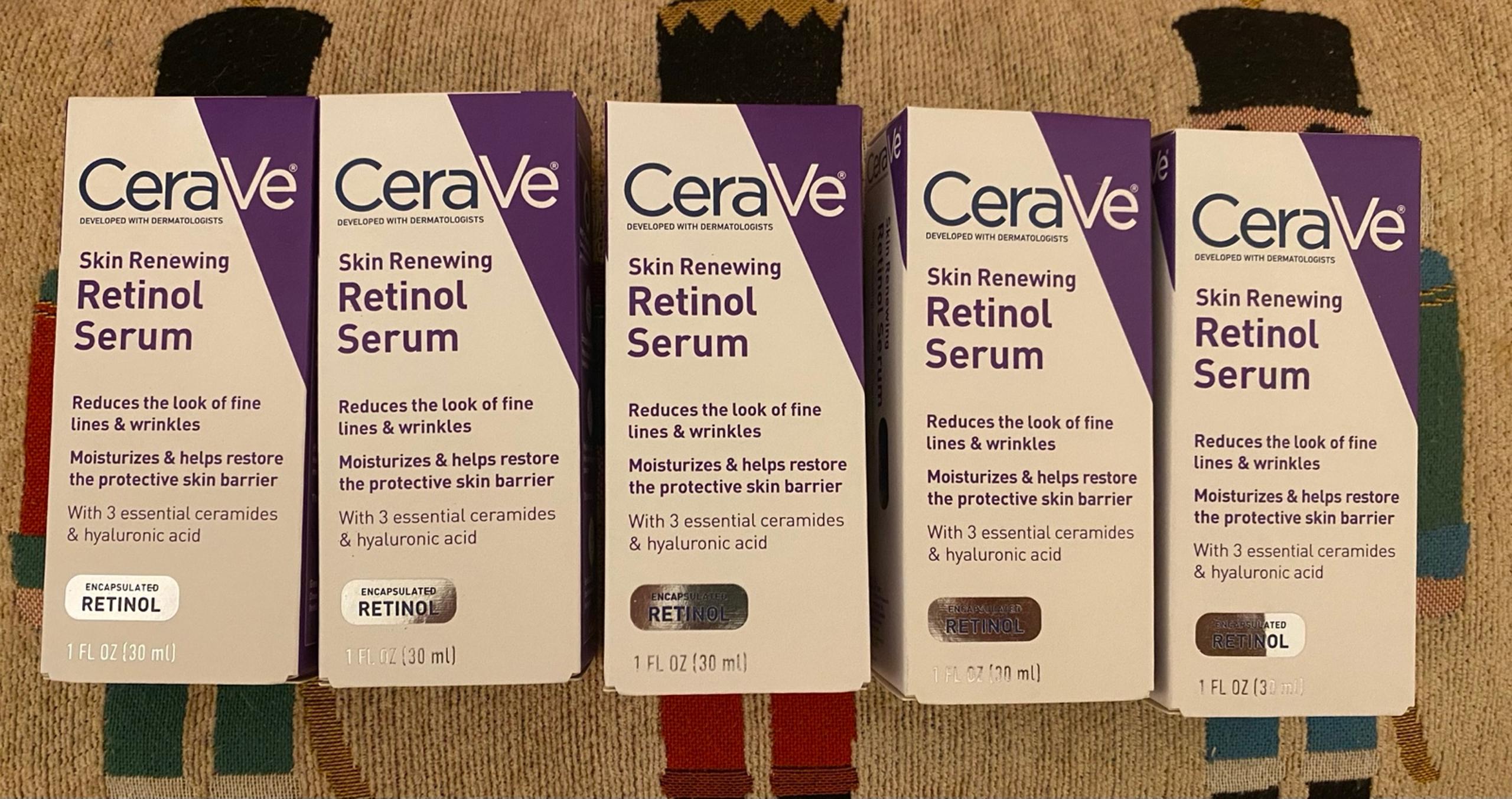 5X CERAVE SKIN RENEWING RETINOL SERUM 1FL OZ (30 ml)