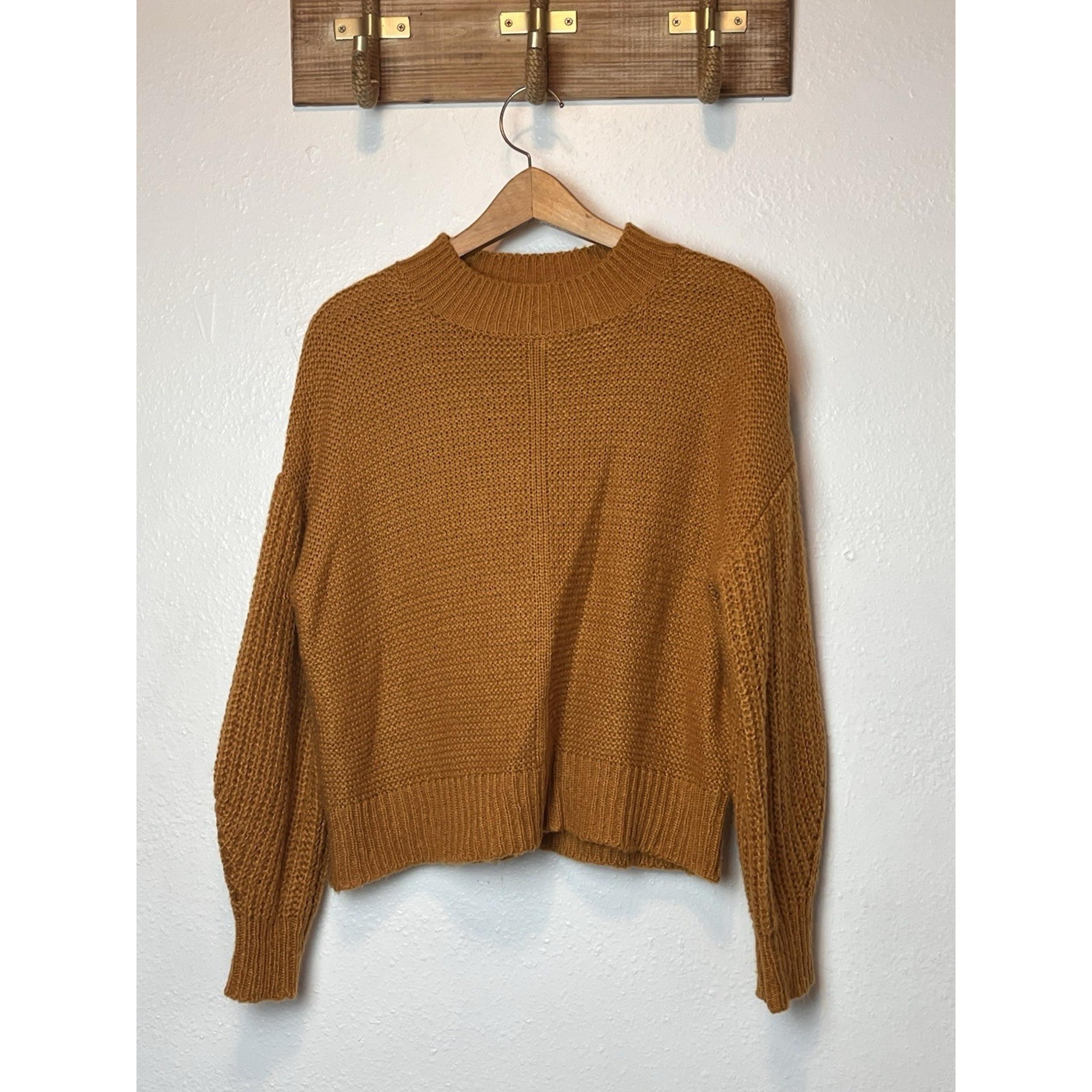 Tilly's West of Melrose Mustard Crewneck Sweater Size Large