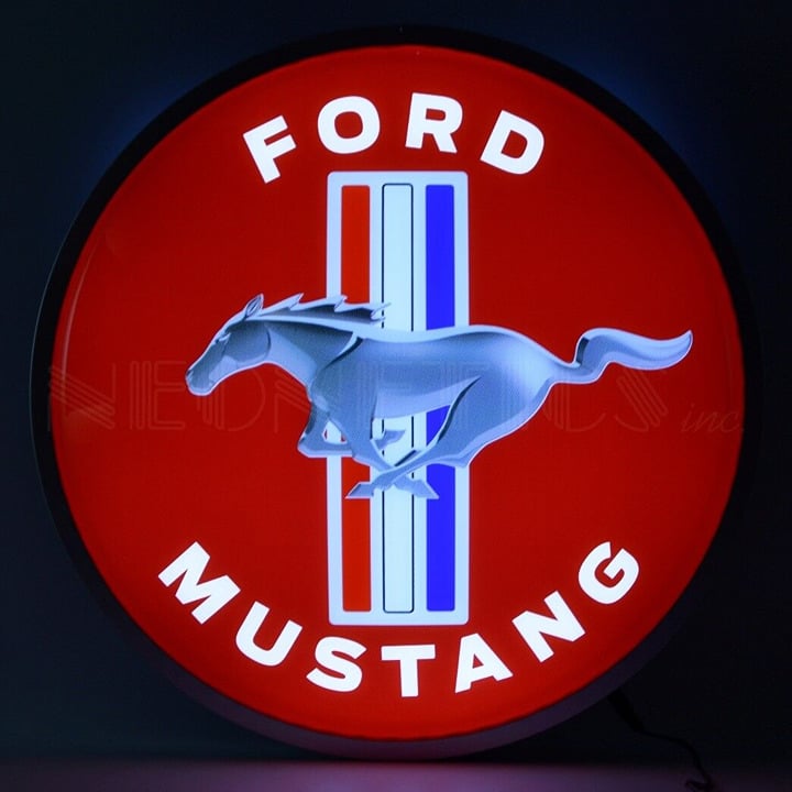 Ford Mustang Backlit Led OLP Sign Neon Light Sign 15 Inches 7MSTNG