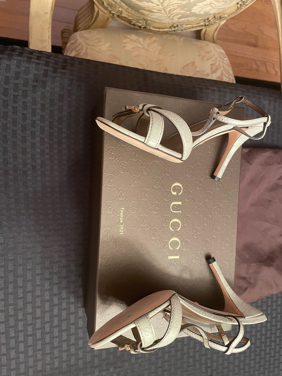 Gucci microguccissa leather heels 38