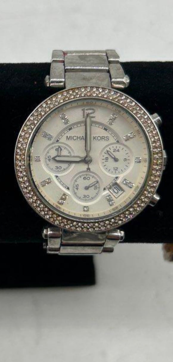 Womens Michael Kors Stainless Steel Watch with Crystals