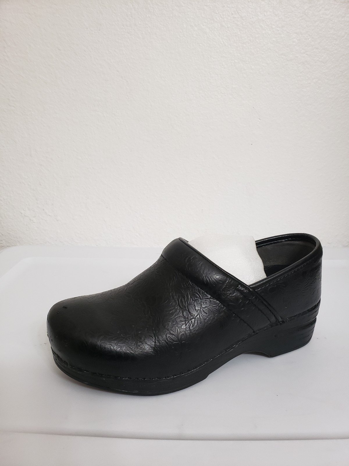 Dansko Women Filigre Black Leather Clogs Nurse Profesional Shoes