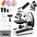 Microscopes for Kids Students Adults, 40X-1000X Optical Glass Lenses Microscope