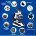 Microscopes for Kids Students Adults, 40X-1000X Optical Glass Lenses Microscope