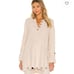 Free People Around The Clock Pullover Henley Sweater Oatmeal Oversized Size S