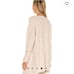 Free People Around The Clock Pullover Henley Sweater Oatmeal Oversized Size S