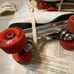 Vintage roller derby skates size 10 white and pink
