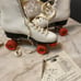 Vintage roller derby skates size 10 white and pink