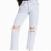 Rag & Bone Light Wash Maya Distressed High-rise ankle slim Jeans