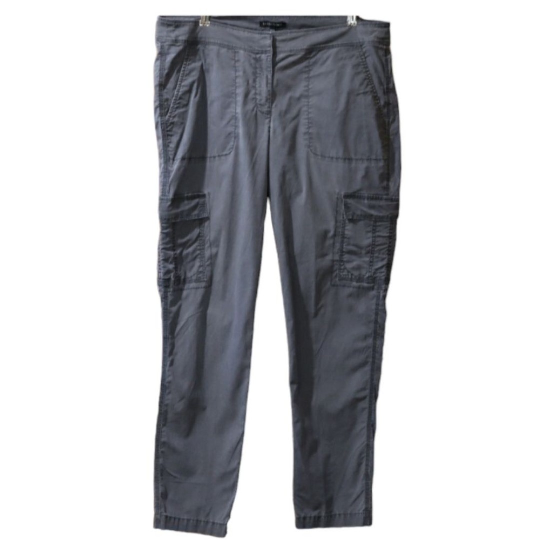 Eileen Fisher Gray 100% Organic Cotton Cargo Jean's Medium