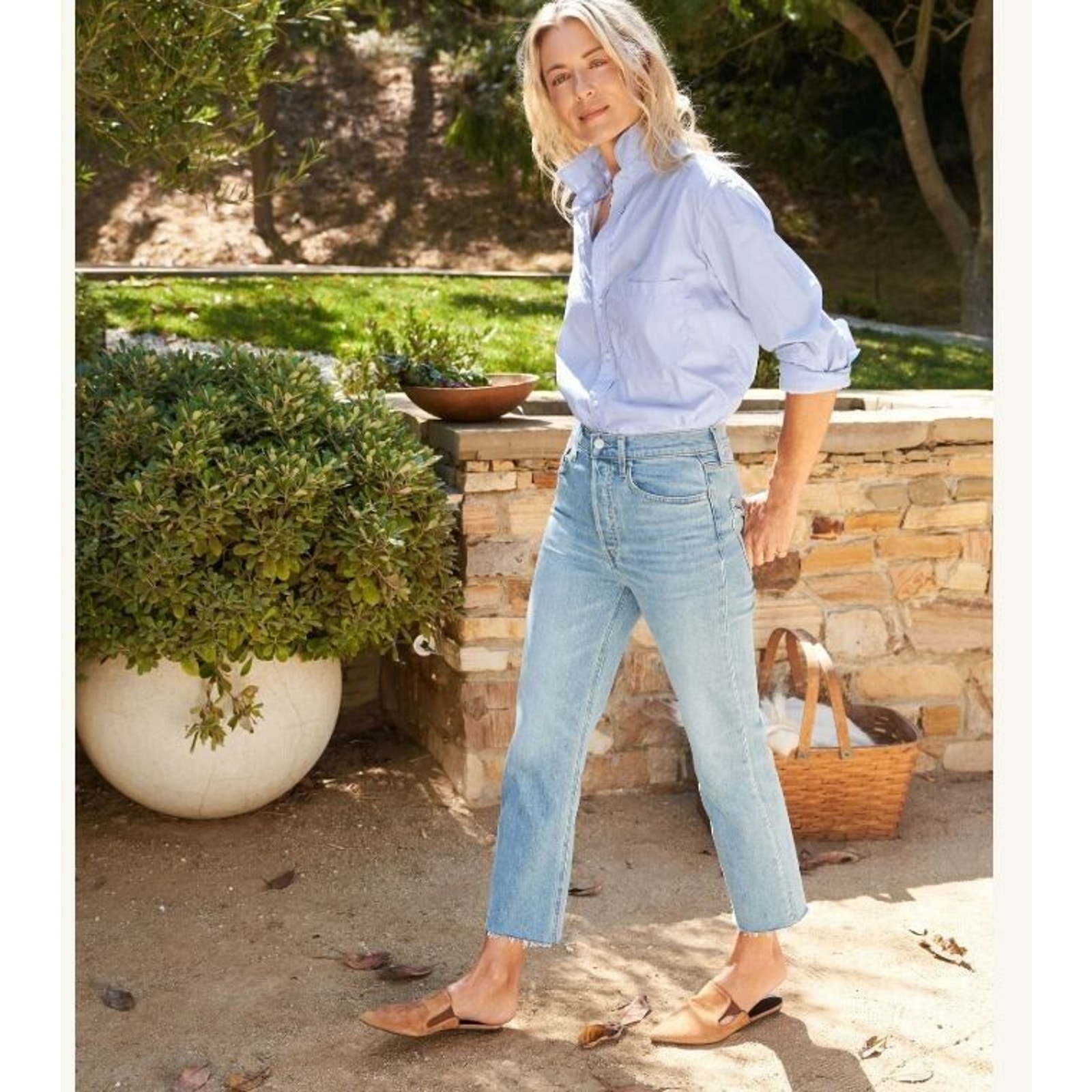 Frank & Eileen Sz 28 Monaghan 1990 Italian Vintage Wash Straight Leg Jeans